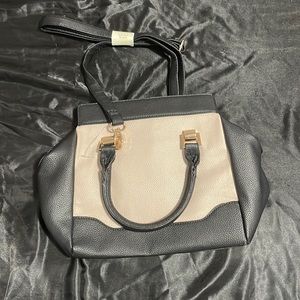black & blush purse